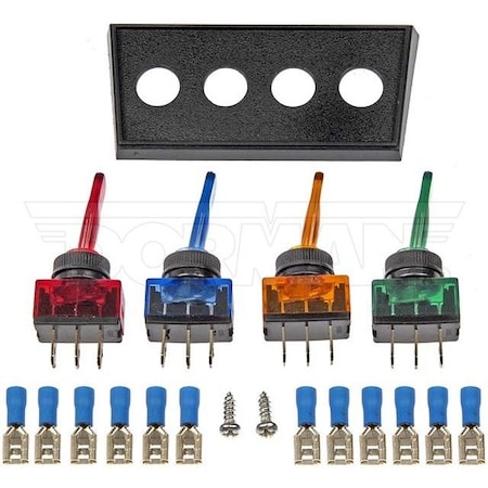 Motormite LEVER MULTIPLE TOGGLE KIT 4 SWITCHES RED 86922